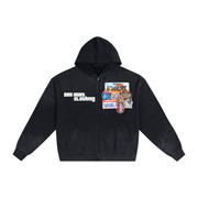 Crossroads Hand-Frayed Sunfade Zip Hoodie